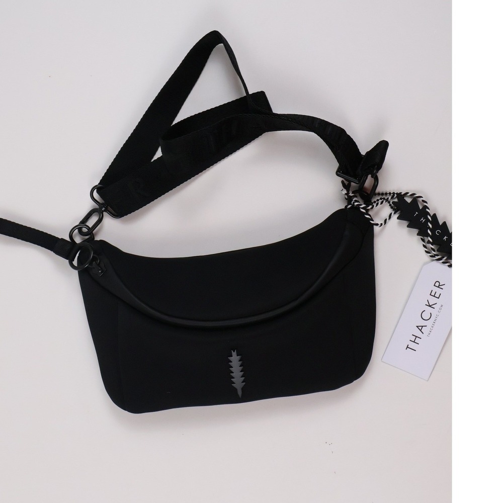 THACKER Neoprene Crossbody Bag Black Solid Small NWT